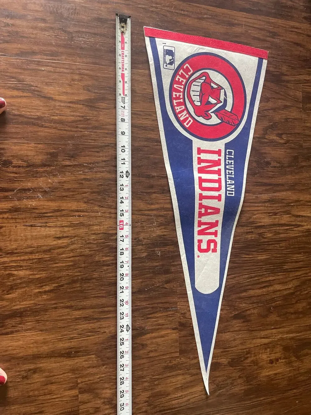 Vintage Cleveland Indians pennant banner